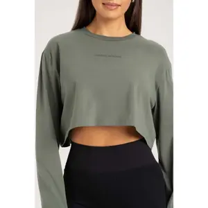 Maglietta a manica lunga da donna Gym Glamour Boxy image-3