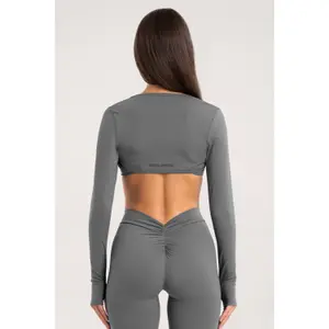 Long sleeve top for women Gym Glamour Shrug Glow image-1