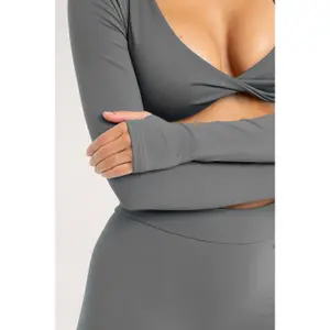 Long sleeve top for women Gym Glamour Shrug Glow image-3