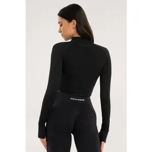 Felpa Crop con zip donna Gym Glamour image-3