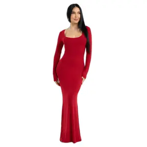 Φόρεμα με μακριά μανίκια για γυναίκες Gym Glamour Flexi Maxi image-0