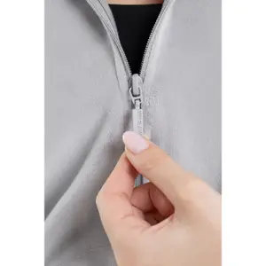 Sweatshirt zippée en velours femme Gym Glamour image-4