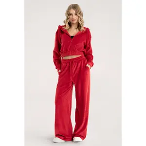 Velour jogging trousers for women Gym Glamour image-1