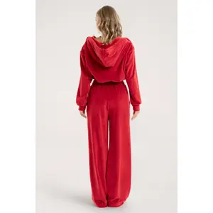 Velour jogging trousers for women Gym Glamour image-3