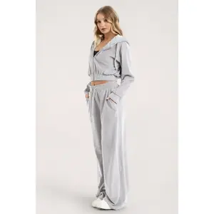 Velour jogging trousers for women Gym Glamour image-2