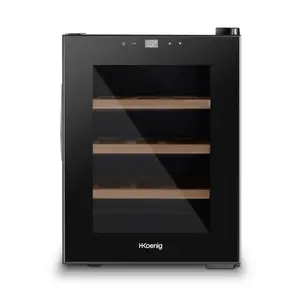 Vinkällare med 12 flaskor H.Koenig