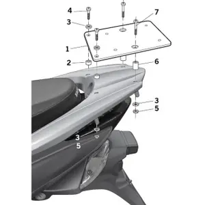 Στήριγμα βαλίτσας μοτοσυκλέτας Shad Honda NSC 50/110/125 Vision (11 à 20) image-0