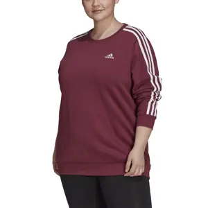 Sudadera cuello redondo mujer adidas Essentials 3-Stripes Fleece (Grandes tailles) image-4