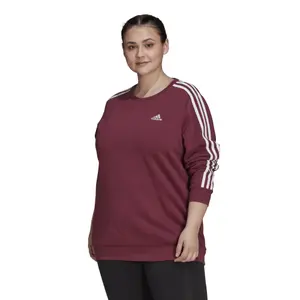 Sudadera cuello redondo mujer adidas Essentials 3-Stripes Fleece (Grandes tailles) image-2