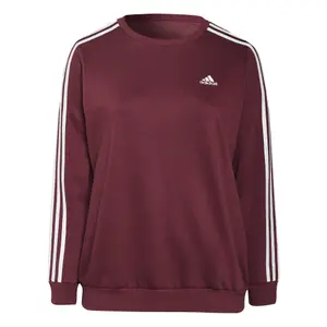 Sudadera cuello redondo mujer adidas Essentials 3-Stripes Fleece (Grandes tailles) image-1