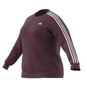 Mulher de camisa de pescoço redondo adidas Essentials 3-Stripes Fleece (Grandes tailles) image-4