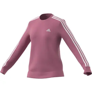 Sudadera cuello redondo mujer adidas Essentials 3-Stripes Fleece image-3