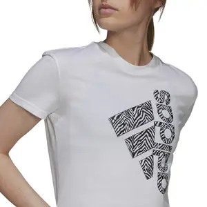 Camiseta de mujer adidas Zebra Logo Graphic image-4