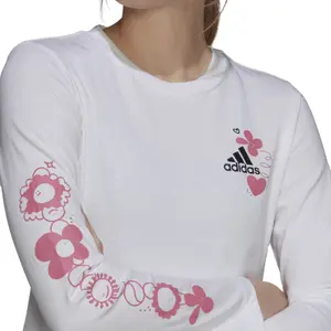 Camiseta de manga larga para mujer adidas Floral Graphic image-6