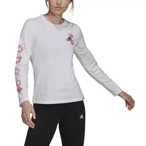 Camiseta de manga larga para mujer adidas Floral Graphic image-4