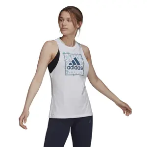 Camiseta de tirantes para mujer adidas Soft Floral Box Graphic image-2