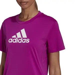 Camiseta de mujer adidas Primeblue Designed 2 Move Logo Sport image-4