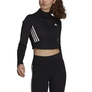 Camiseta de manga larga para mujer adidas Crop image-3