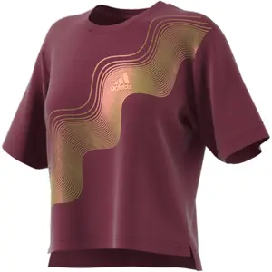 Camiseta crop top de mujer adidas Holiday Graphic image-3