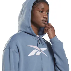 Kapuschongtröja med dragkedja för kvinnor Reebok Training Essentials Vector image-5