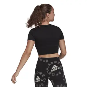 T-shirt för kvinnor adidas Aeroknit Seamless Fitted Cropped image-4