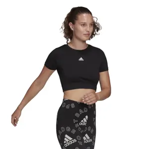 T-shirt för kvinnor adidas Aeroknit Seamless Fitted Cropped image-3