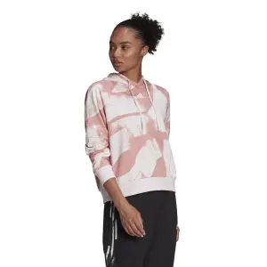 Women's hooded sweatshirt adidas Essentials Print Relaxed image-5
