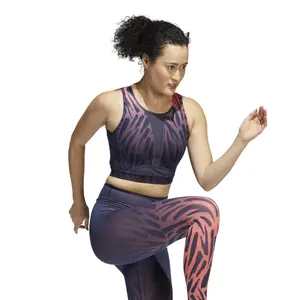 Women's bra adidas Training Light-Support Long-Line Tiger-Print image-4
