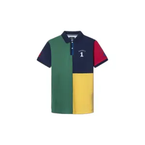 Boy's polo shirt Hackett Heritage Multi Panel image-0