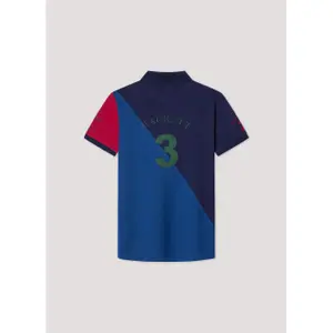Boy's polo shirt Hackett Heritage Multi Panel image-1