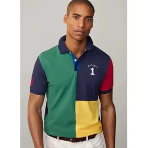 Boy's polo shirt Hackett Heritage Multi Panel image-2
