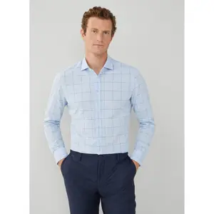 Langarmshirt Hackett Linen Windowpane image-1