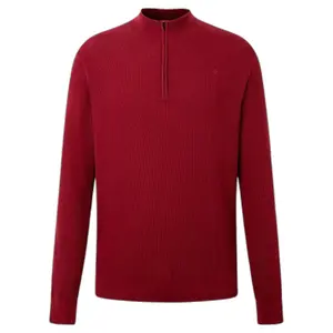 Trøje med halv lynlås Hackett Lambswool