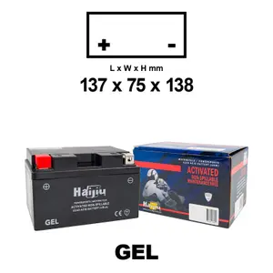 Motorfiets accu Haijiu HB9-B-GEL
