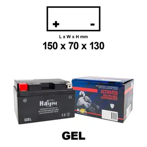 Motorfiets accu Haijiu HT12B-4-GEL