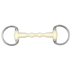 Olive bit for horses Happy Mouth Shaped Round Ring image-0