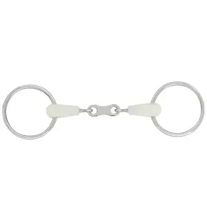 Double Broken French Gag Bit for Horse Happy Mouth image-0