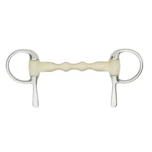 D-ring bit for horse Happy Mouth Mullen Half Cheek image-0