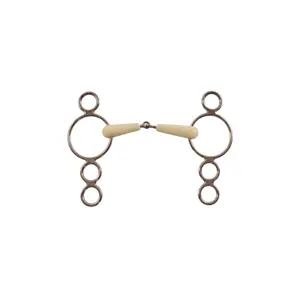 Mors Pessoa z 4 pierścieniami dla konia Happy Mouth HM image-0
