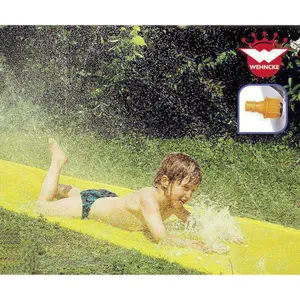Outdoor playground slide with water mat Happy People image-1
