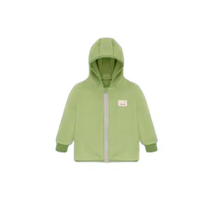Baby zip-up hooded fleece Happymess image-0
