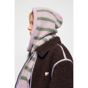 Wool Hooded Scarf Women Happymess image-1