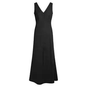V-kivágású és hasítékos szegélyű női ruha Haris Cotton Essentials