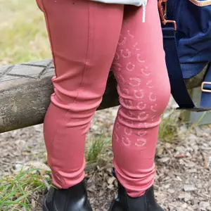Ridebukser med fuldt greb til piger Harry's Horse Diva Mauvewood image-3