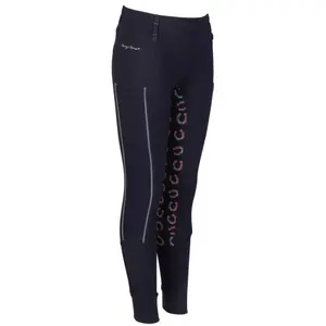 Girls' full grip riding leggings Harry's Horse Diva Mauvewood image-0