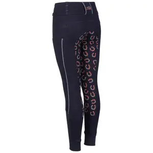 Girls' full grip riding leggings Harry's Horse Diva Mauvewood image-1