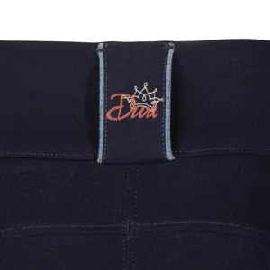 Girls' full grip riding leggings Harry's Horse Diva Mauvewood image-3