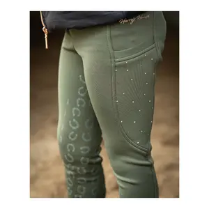 Ridebukser med fuldt greb til piger Harry's Horse Equitights Loulou image-2