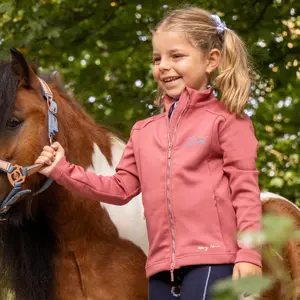 Girl's full-zip riding jacket Harry's Horse Diva Mauvewood image-3