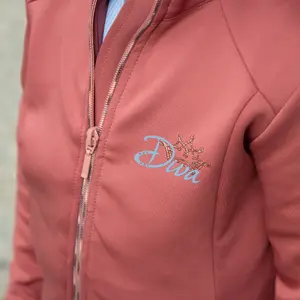 Girl's full-zip riding jacket Harry's Horse Diva Mauvewood image-4